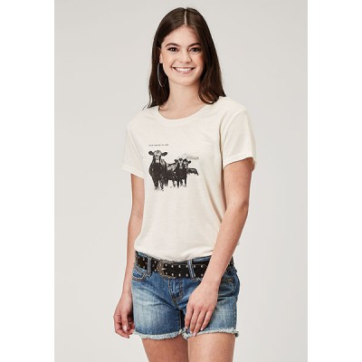 T-shirt Roper crème vache femme 