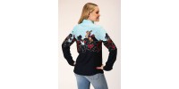 Blouse Roper turquoise cowgirl femme  