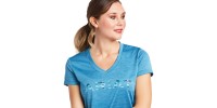 T-shirt Laguna bleu logo aztec femme 