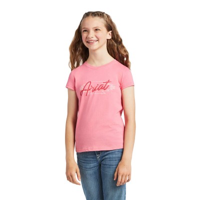T-shirt Ariat rose logo enfant 