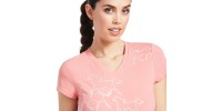 T-shirt Ariat rose chevaux blanc femme 