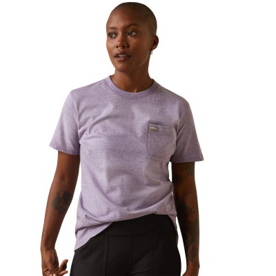 T-shirt Ariat Rebar en coton lavande femme 