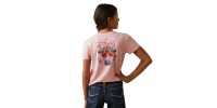 T-shirt Ariat rose vache enfant 