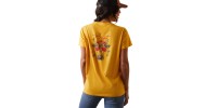 T-shirt Ariat jaune vache cool femme 