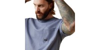 T-shirt Ariat Rebar coton gris bleu enclume homme 