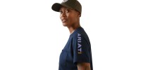 T-shirt Ariat Rebar Heat Fighter navy femme 