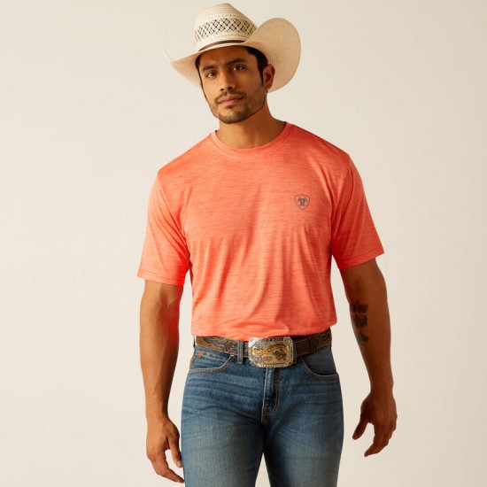 T-shirt Ariat Charger corail homme 
