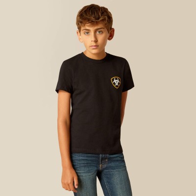 T-shirt Ariat noir montagne enfant 