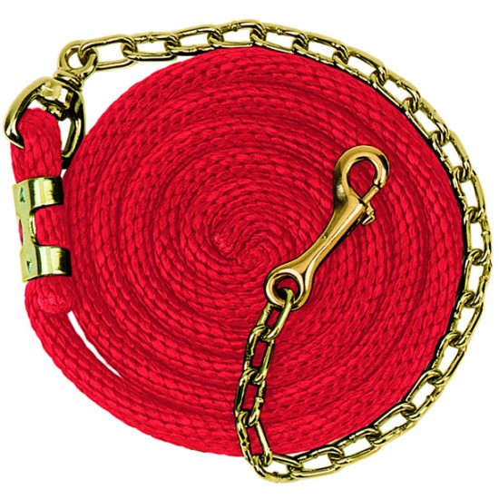Laisse weaver avec chaîne 8'6 rouge