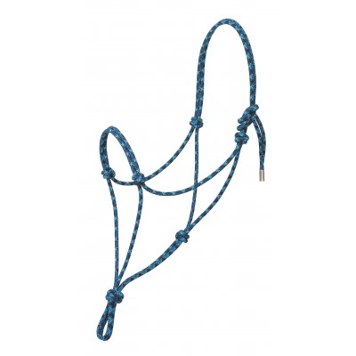 Licou de corde Weaver Silvertip bleu et gris full